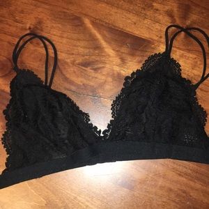 black lace bralette